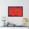 Flaming love. red abstract #5 Framed Poster