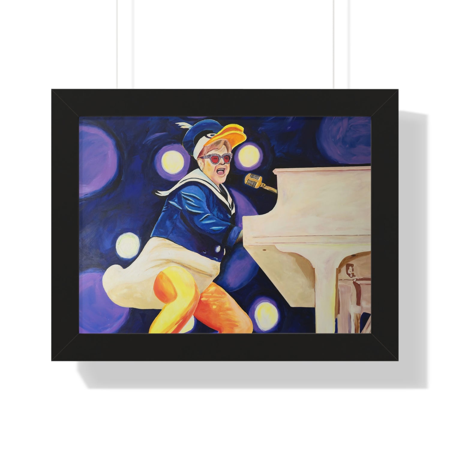 Rocket Quack. A Feathered Tribute to the King of Keys - Framed Poster