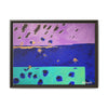 On the Lake Its Raining Framed  Canvas Art