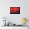 Abstract Red Horizontal Framed Poster | Modern Wall Art for Home Decor