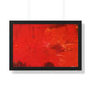 Flaming love. red abstract #5 Framed Poster