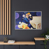 Rocket Quack. A Feathered Tribute to the King of Keys Framed Canvas