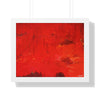 Flaming love. red abstract #5 Framed Poster