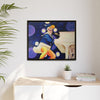 Rocket Quack. A Feathered Tribute to the King of Keys Framed Canvas