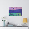 On the Lake Its Raining — Framed Art Print