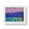 On the Lake Its Raining — Framed Art Print