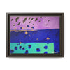 On the Lake Its Raining Framed  Canvas Art