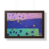 On the Lake Its Raining — Framed Art Print