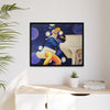 Rocket Quack. A Feathered Tribute to the King of Keys Framed Canvas