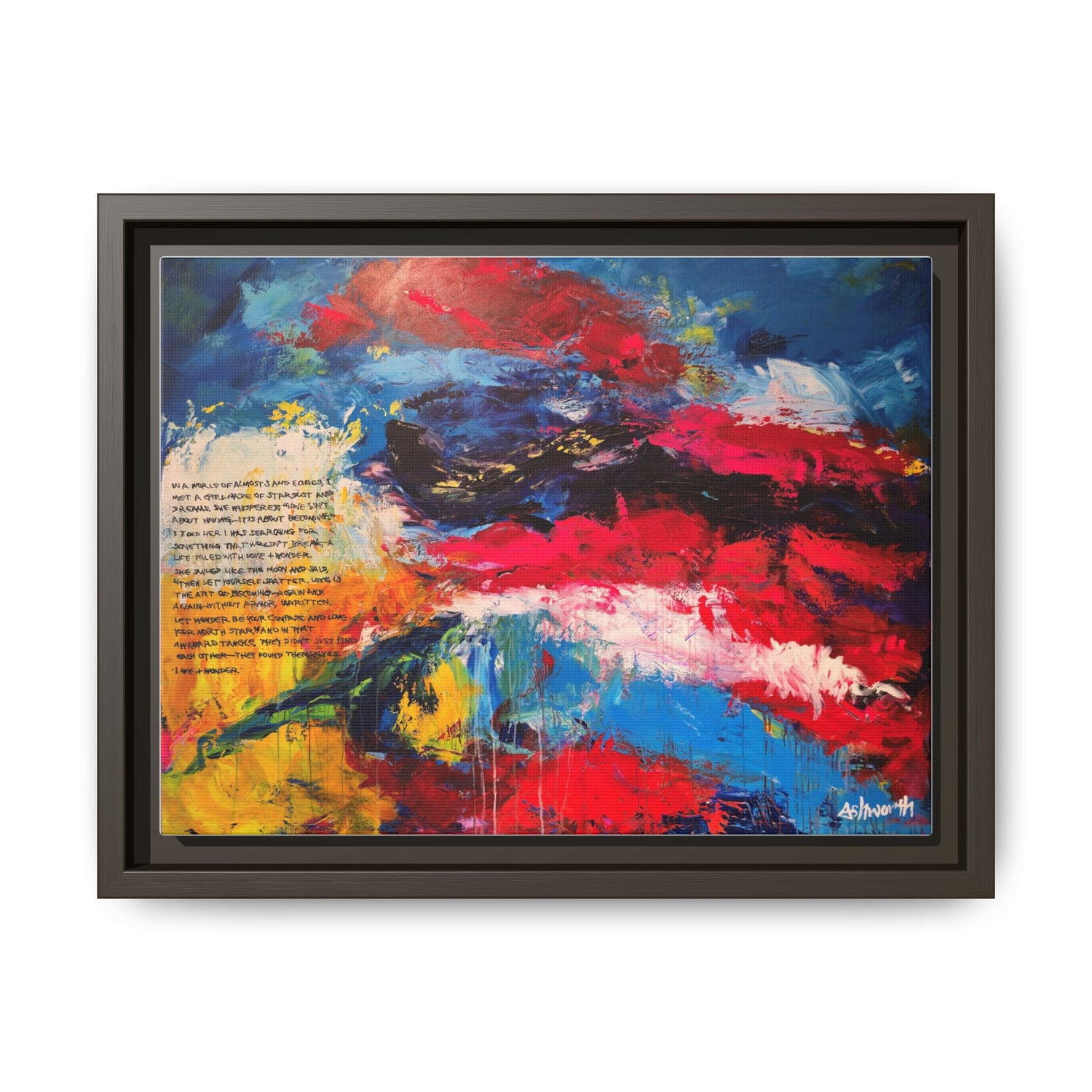 Almosts & Echoes Matte Framed Canvas Art