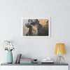 Chasing Shadows-Happy Dog Running — Framed Art Print