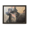 Chasing Shadows-Happy Dog Running Framed Canvas Art