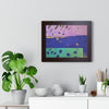 On the Lake Its Raining — Framed Art Print