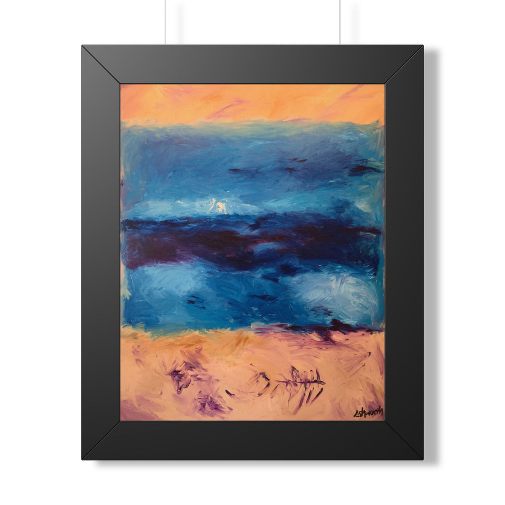 SeaFoam and Sand — Framed Art Print