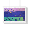 On the Lake Its Raining — Framed Art Print