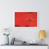 Flaming love. red abstract #5 Framed Poster