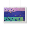 On the Lake Its Raining — Framed Art Print