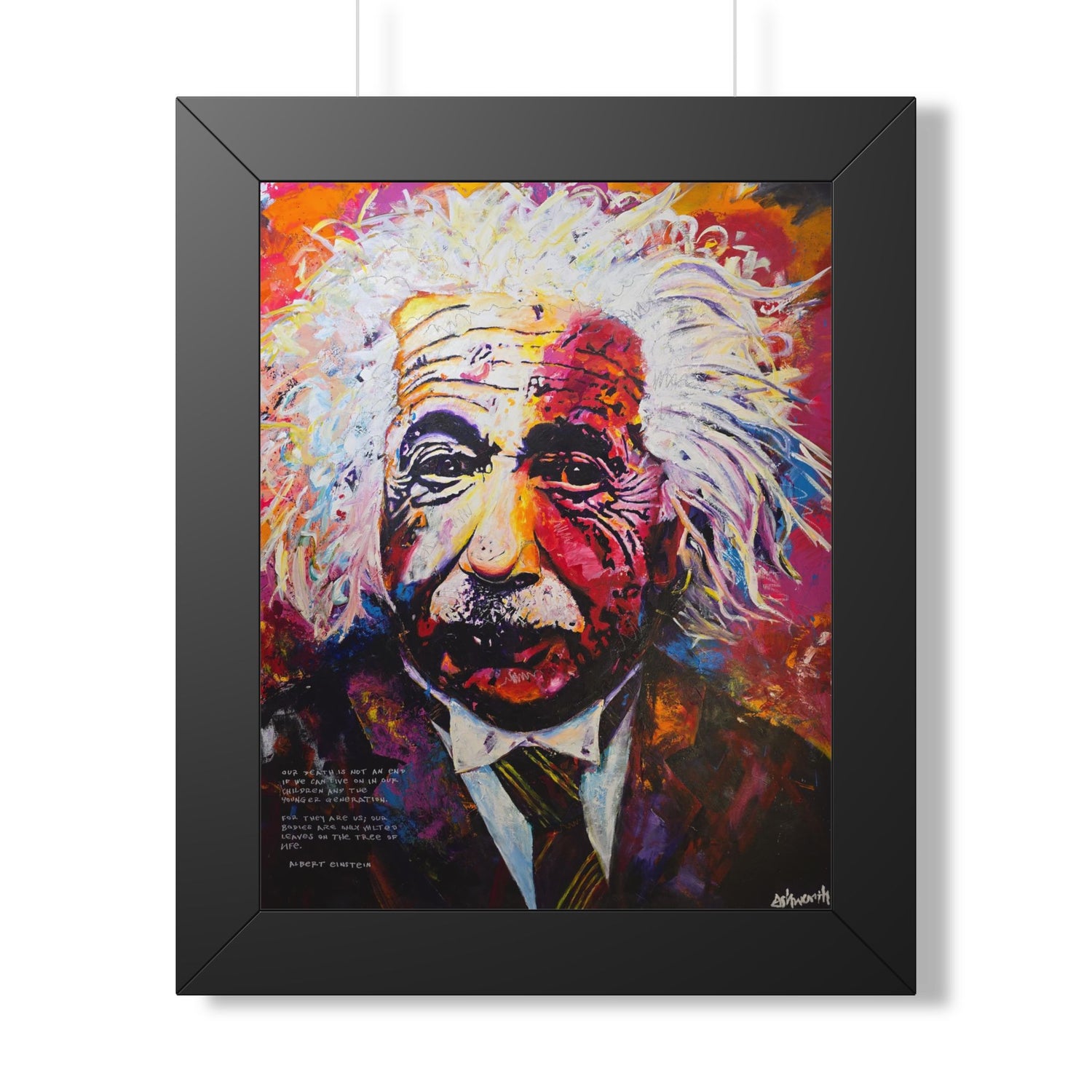 Quantum Genius Albert EInstein — Framed Art Print