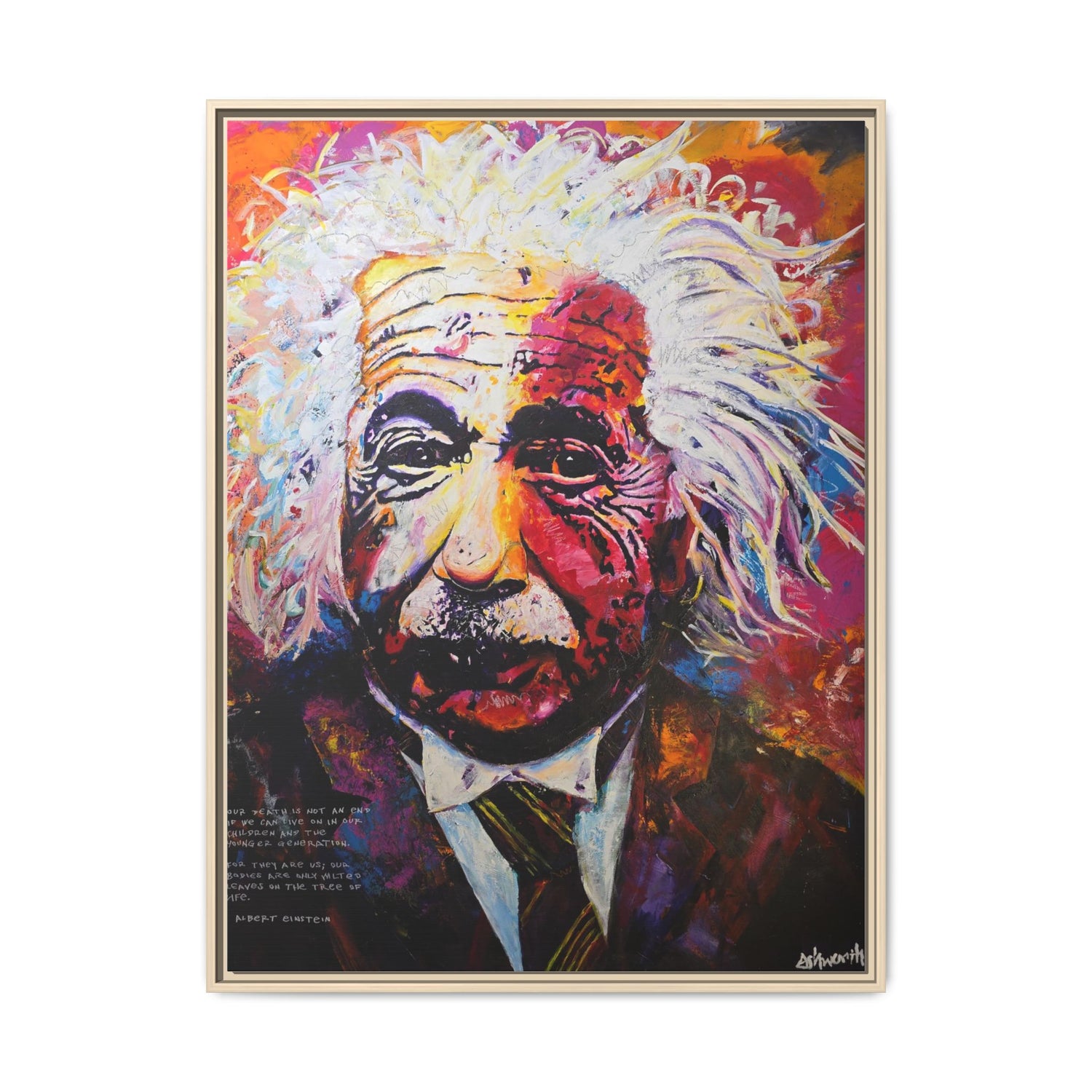Quantum Genius Albert EInstein Framed  Canvas Art
