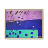 On the Lake Its Raining Framed  Canvas Art
