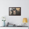 Chasing Shadows-Happy Dog Running — Framed Art Print