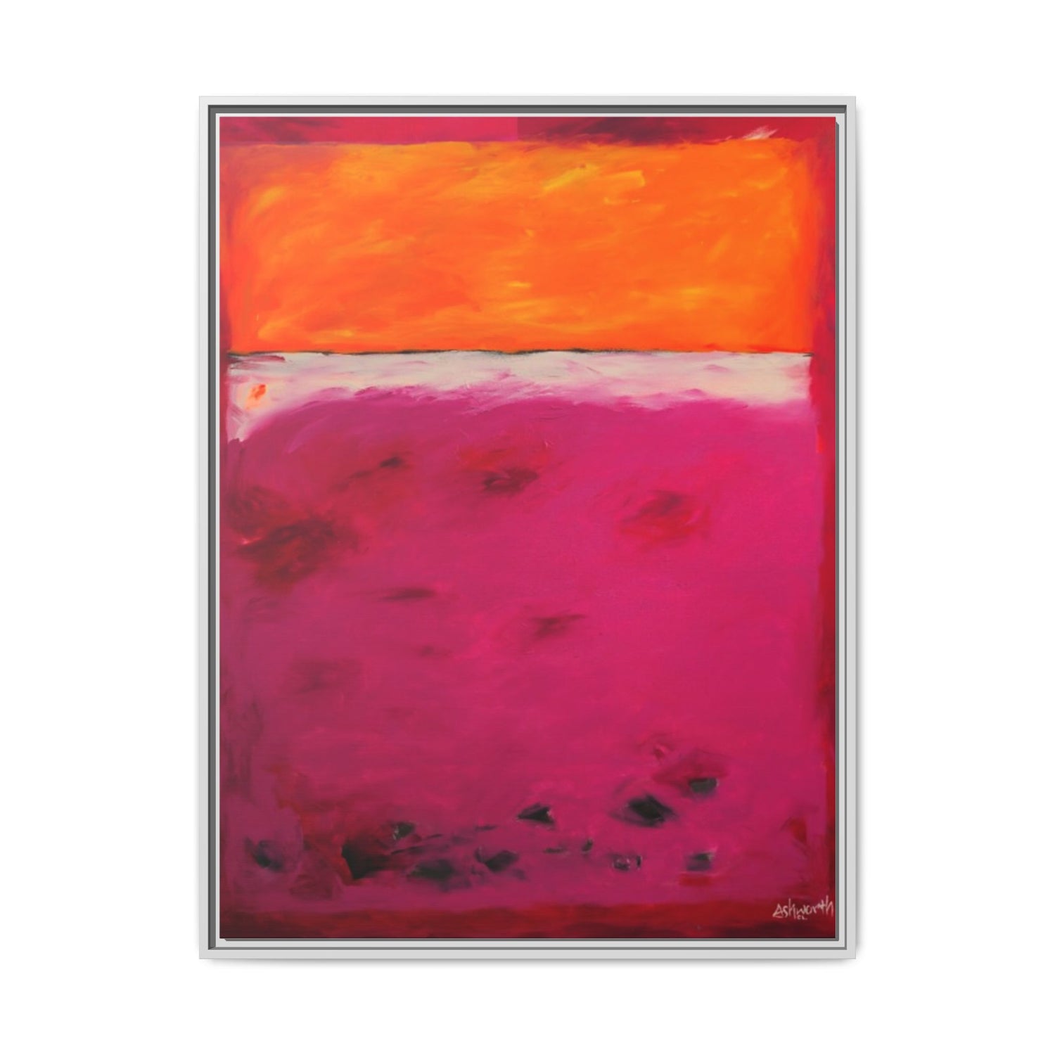 Crimson Orange Skies Framed Canvas Art