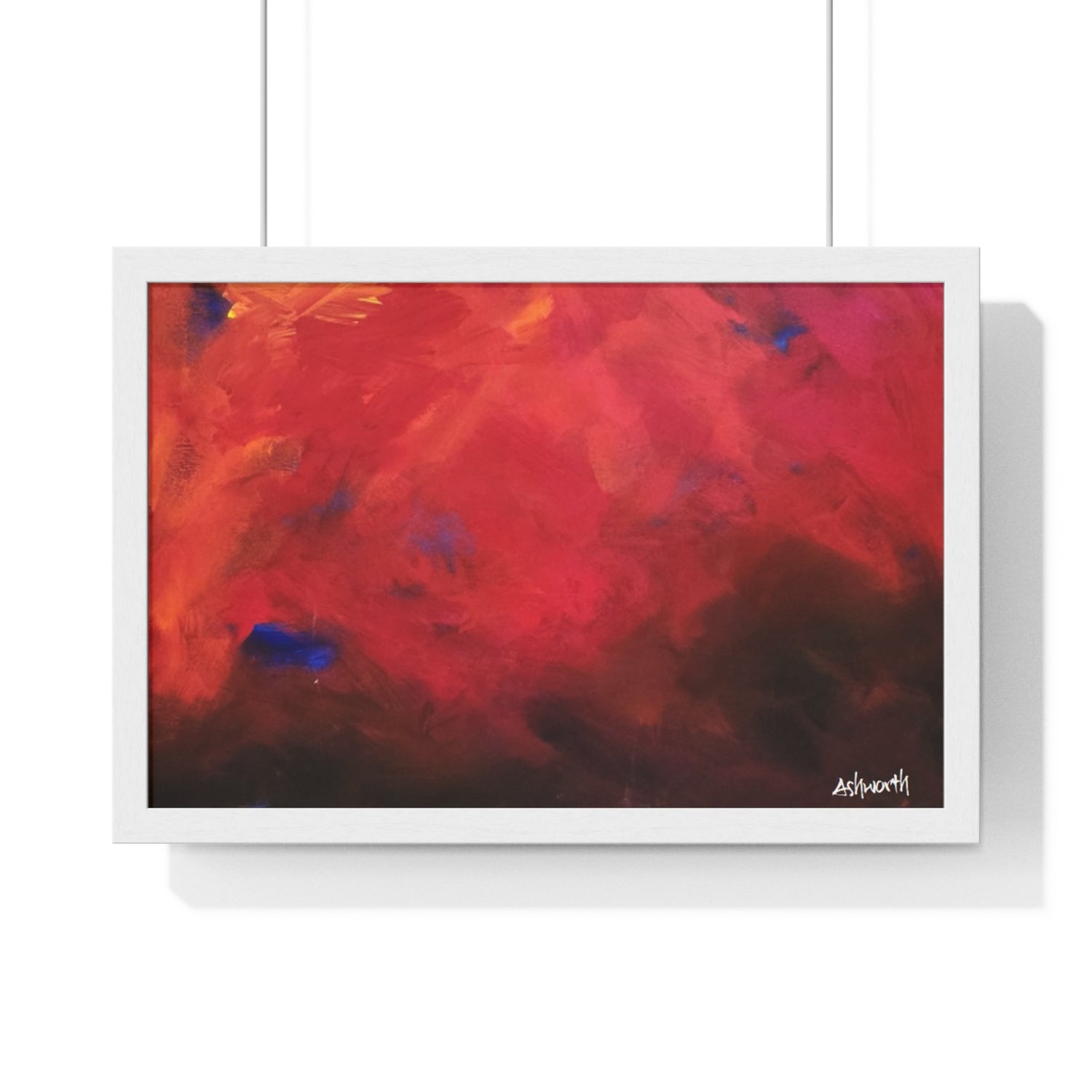 Abstract Red Horizontal Framed Poster | Modern Wall Art for Home Decor