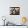 Chasing Shadows-Happy Dog Running — Framed Art Print