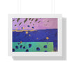 On the Lake Its Raining — Framed Art Print