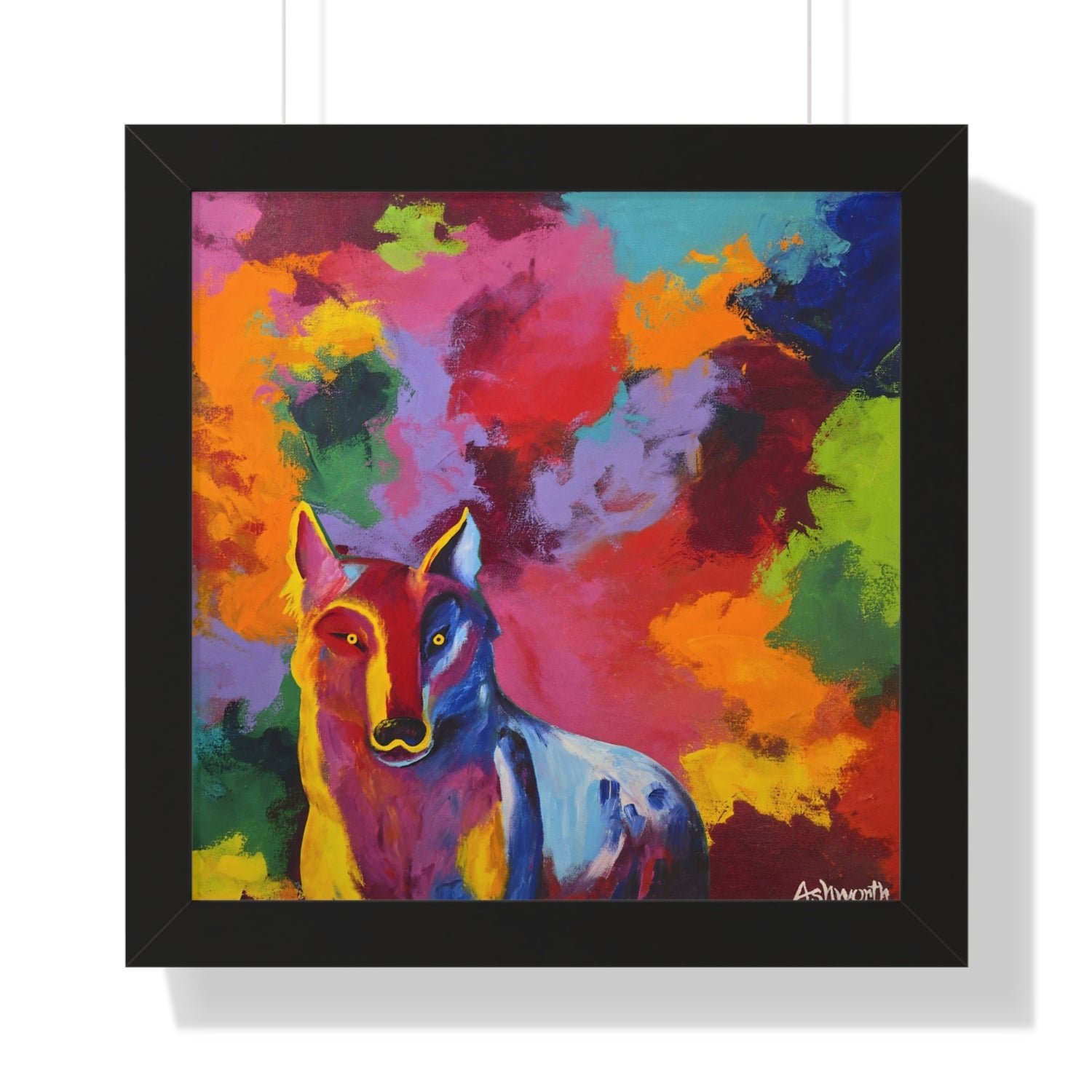 Eclipse of Gray (Gray Wolf Magnificence) — Framed Art Print