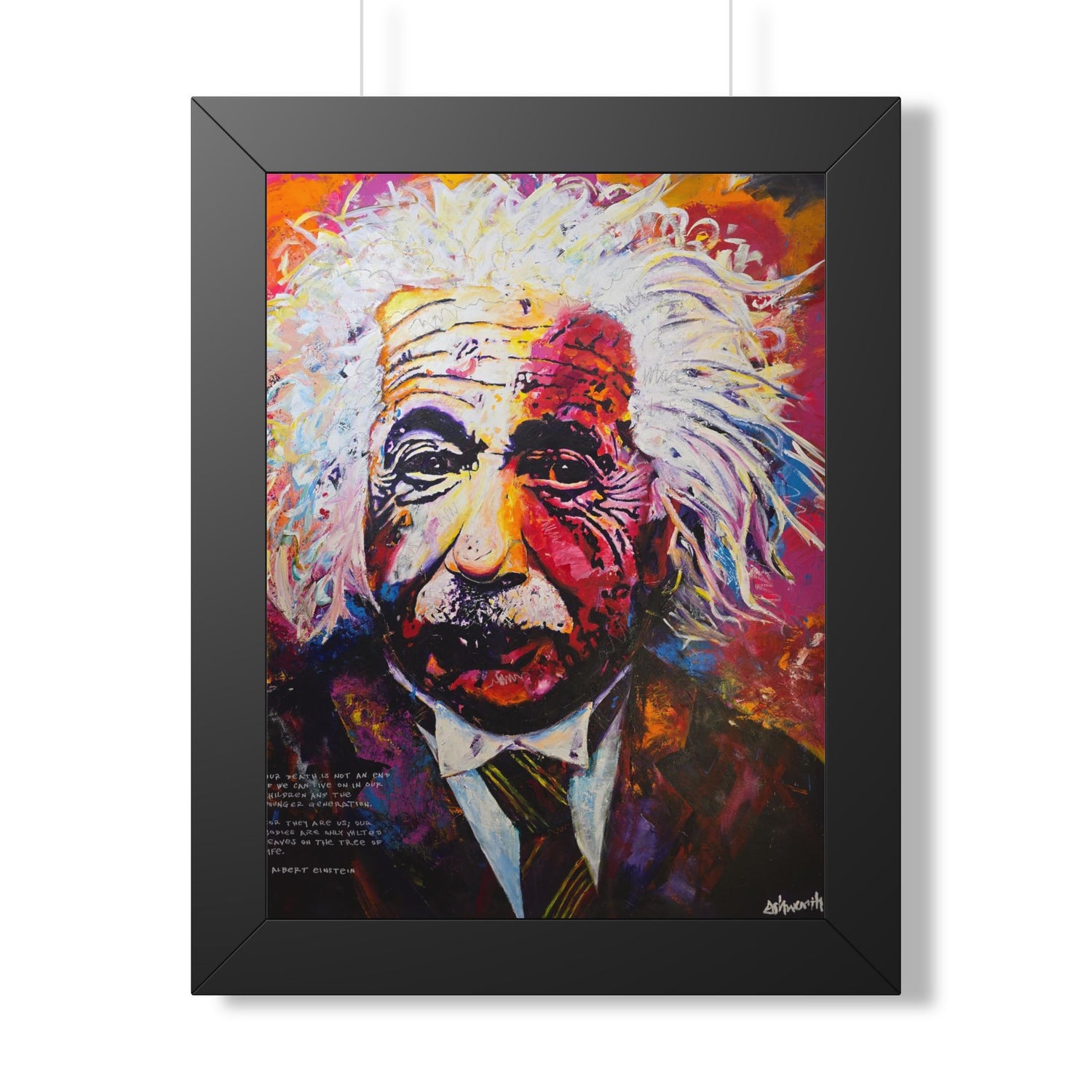 Quantum Genius Albert EInstein — Framed Art Print