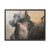 Chasing Shadows-Happy Dog Running Framed Canvas Art