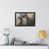 Chasing Shadows-Happy Dog Running — Framed Art Print