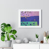 On the Lake Its Raining — Framed Art Print