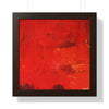 Flaming love. red abstract #5 Framed Poster