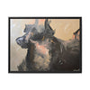 Chasing Shadows-Happy Dog Running Framed Canvas Art