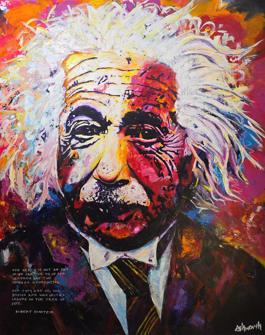 Albert einstein. Iconic genius-original art