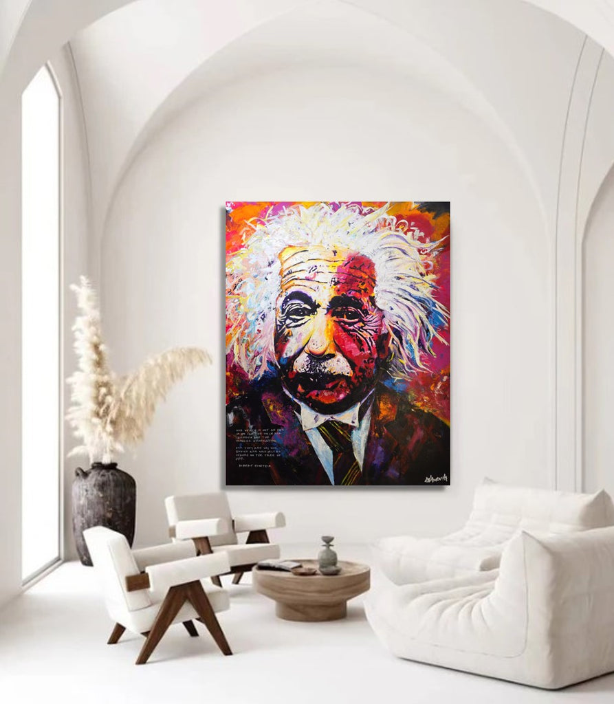 Albert einstein. Iconic genius-print art