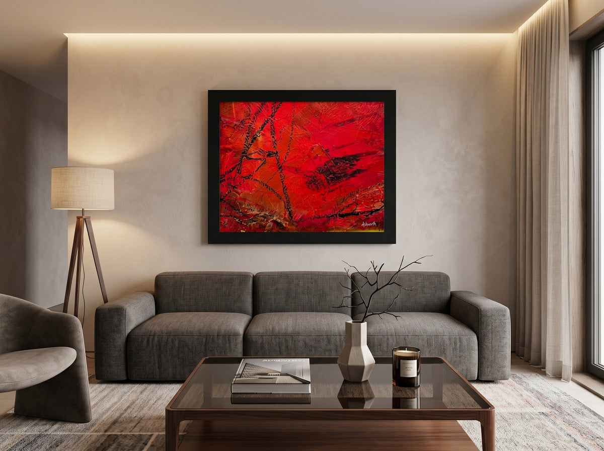 I WAS HERE — Framed Art Print in a real space