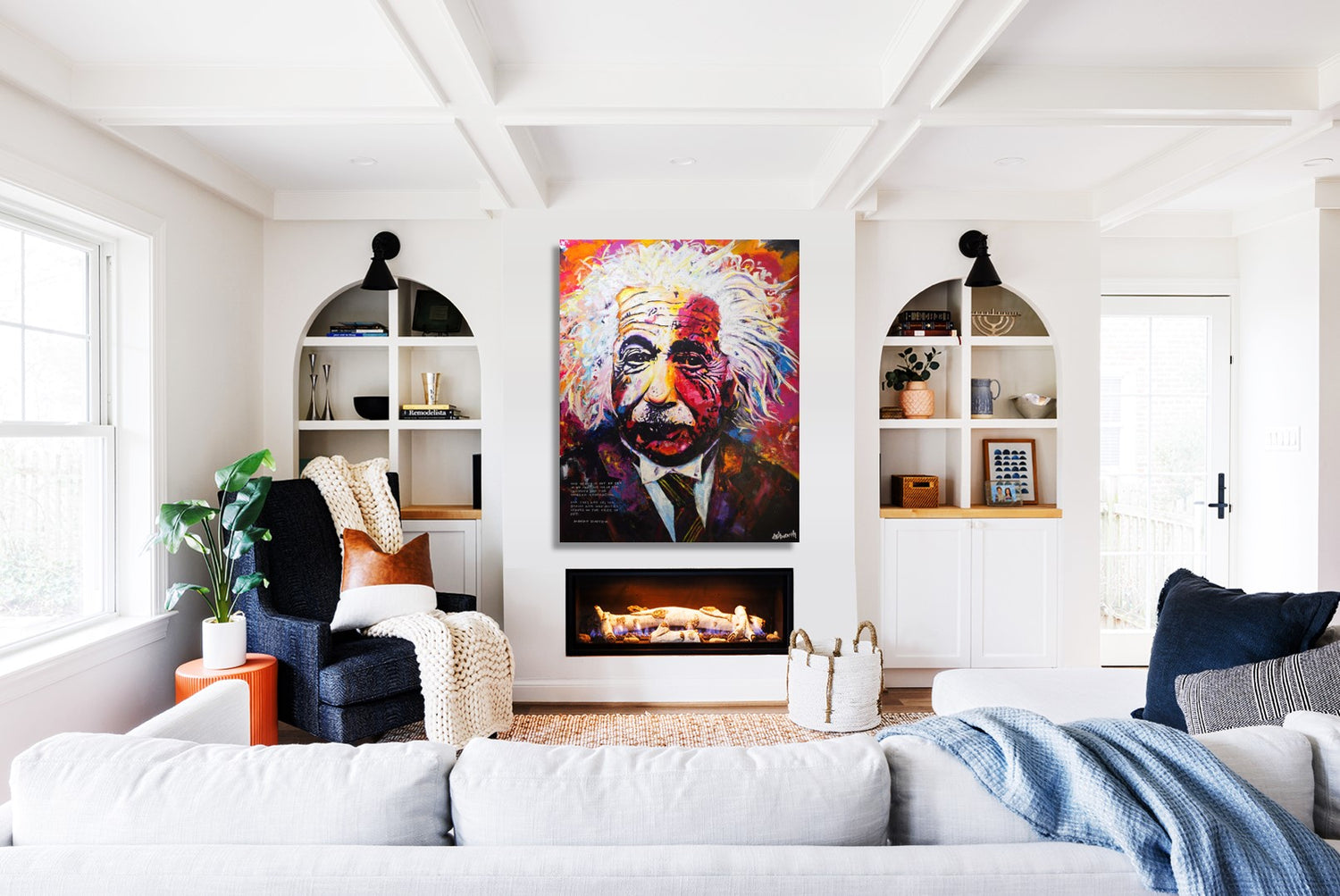 Albert einstein. Iconic genius-print art