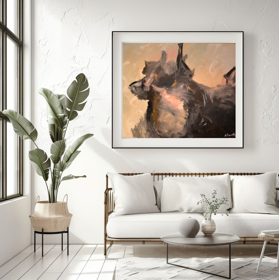 Boundless spirit (furry friend running)-print art