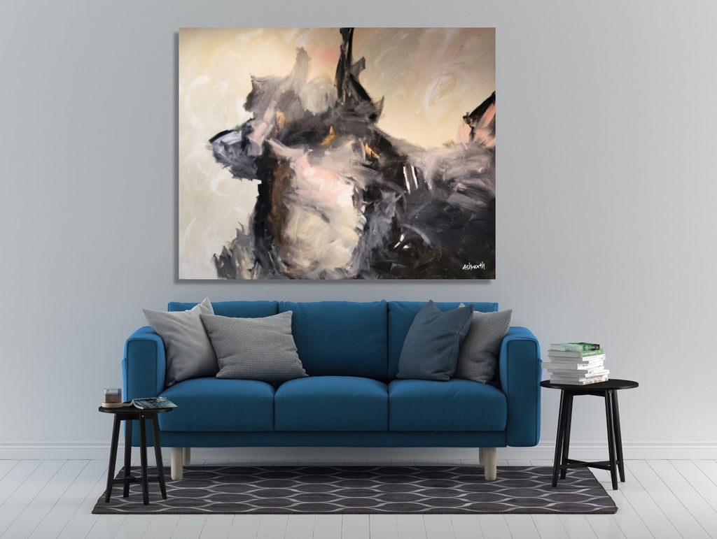 Boundless spirit (furry friend running)-print art