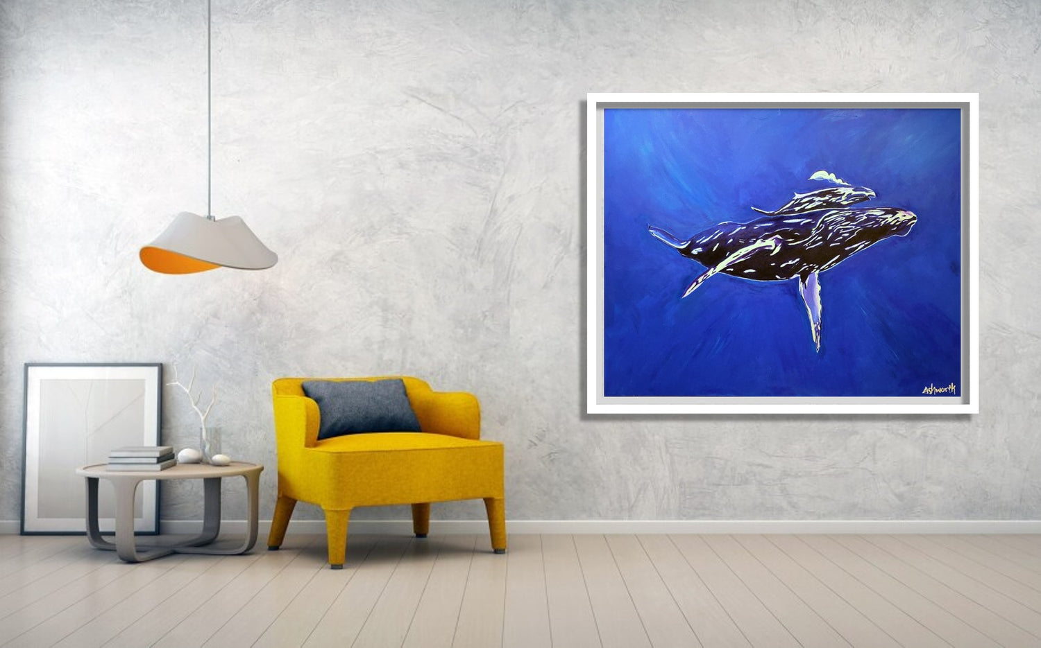 A mother and child reunion- humpback whales -print art