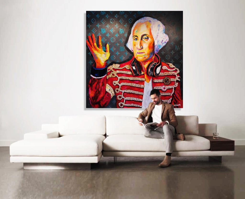 Revolutionary resonance - george washington rocks-print art