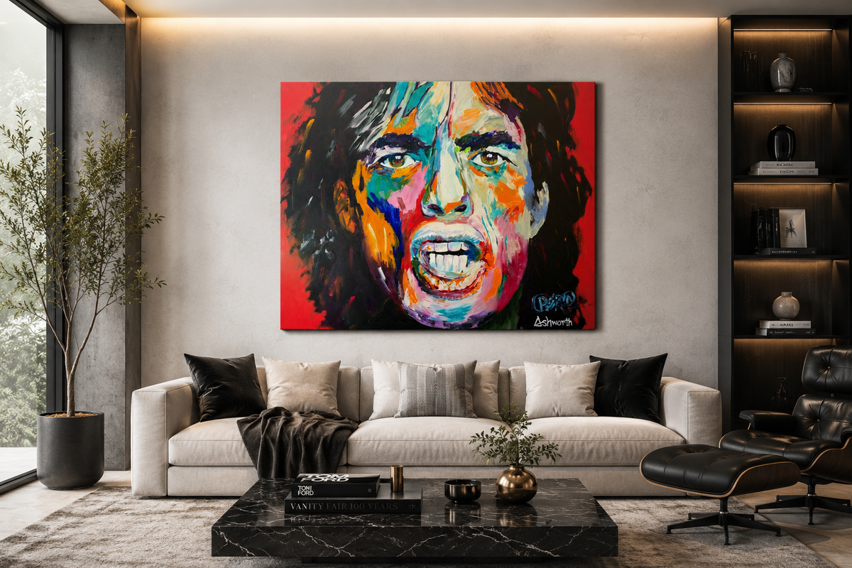 SIr Mick Straordinary - Premium Art Print in a real space