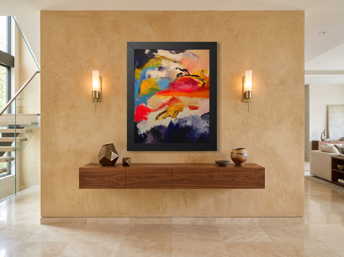 Saffron Rouge — Framed Art Print in a real space