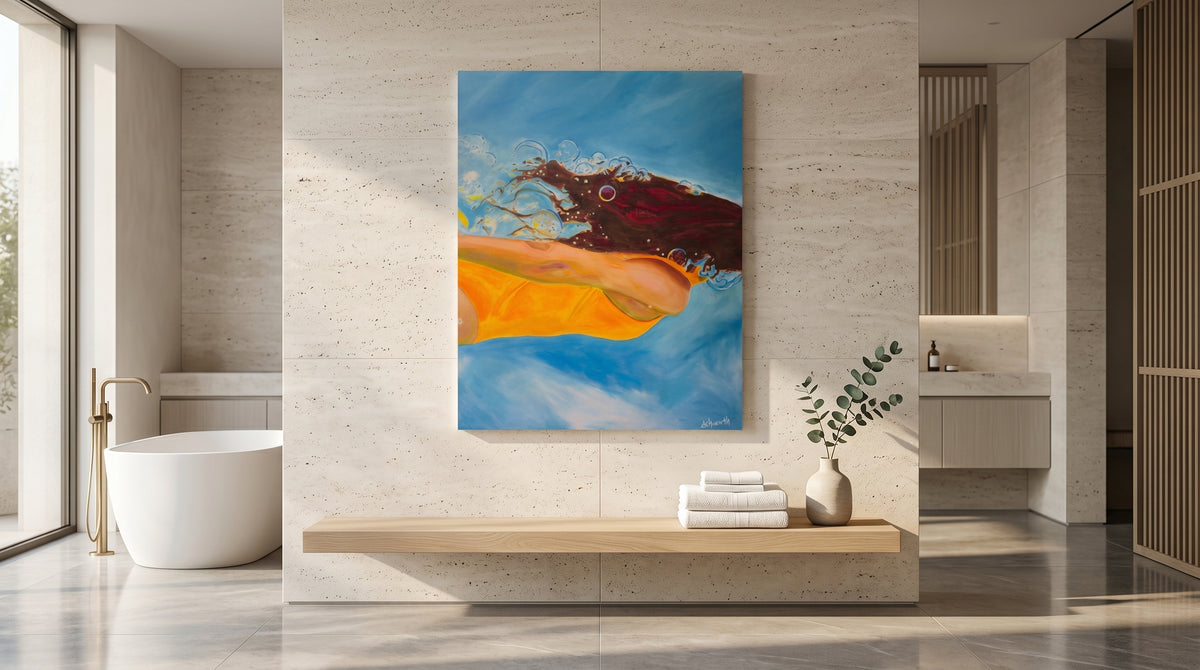 Swimmer Girl #1 - Premium Matte Print in a real space