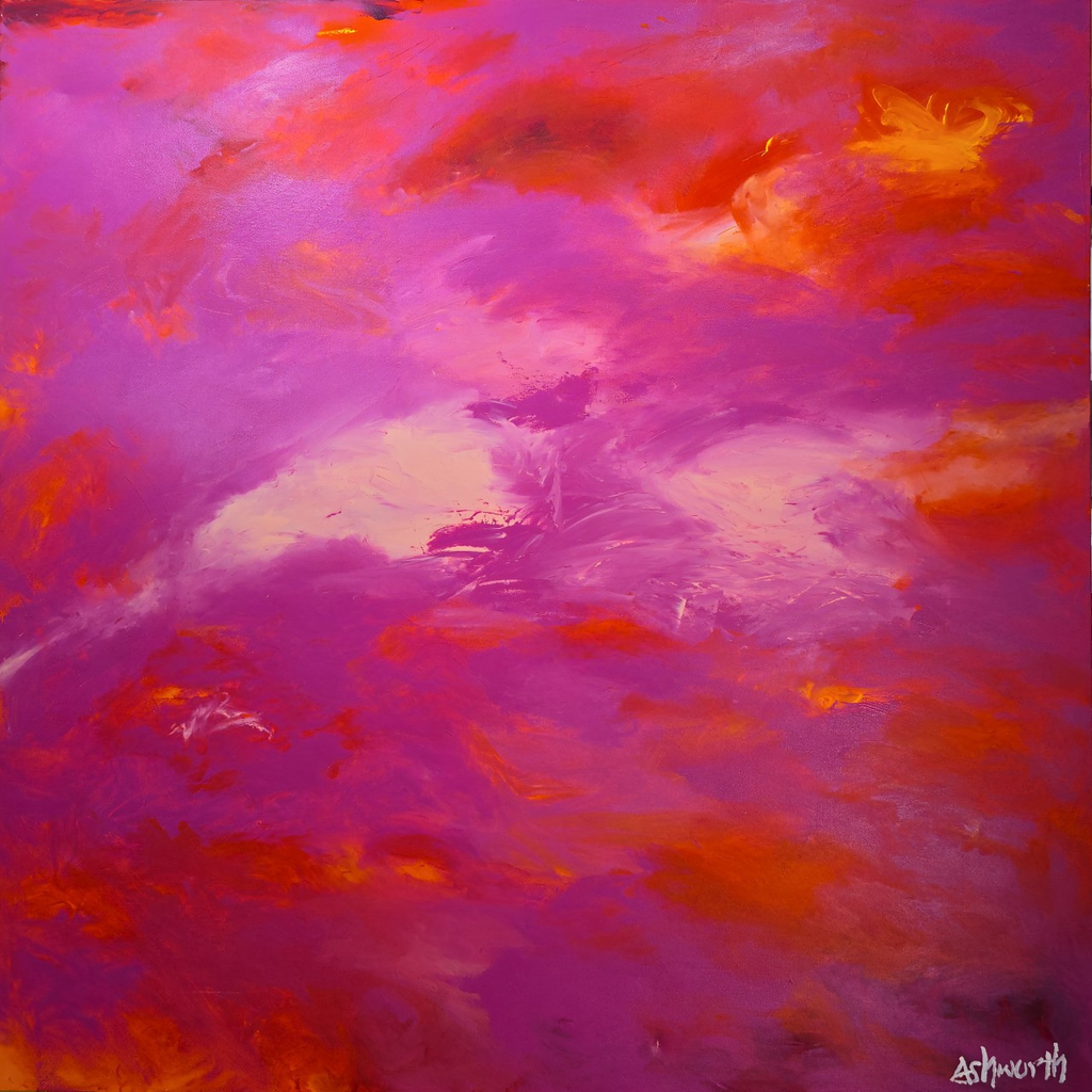 Pink + red abstract: boldness with a touch of elegance