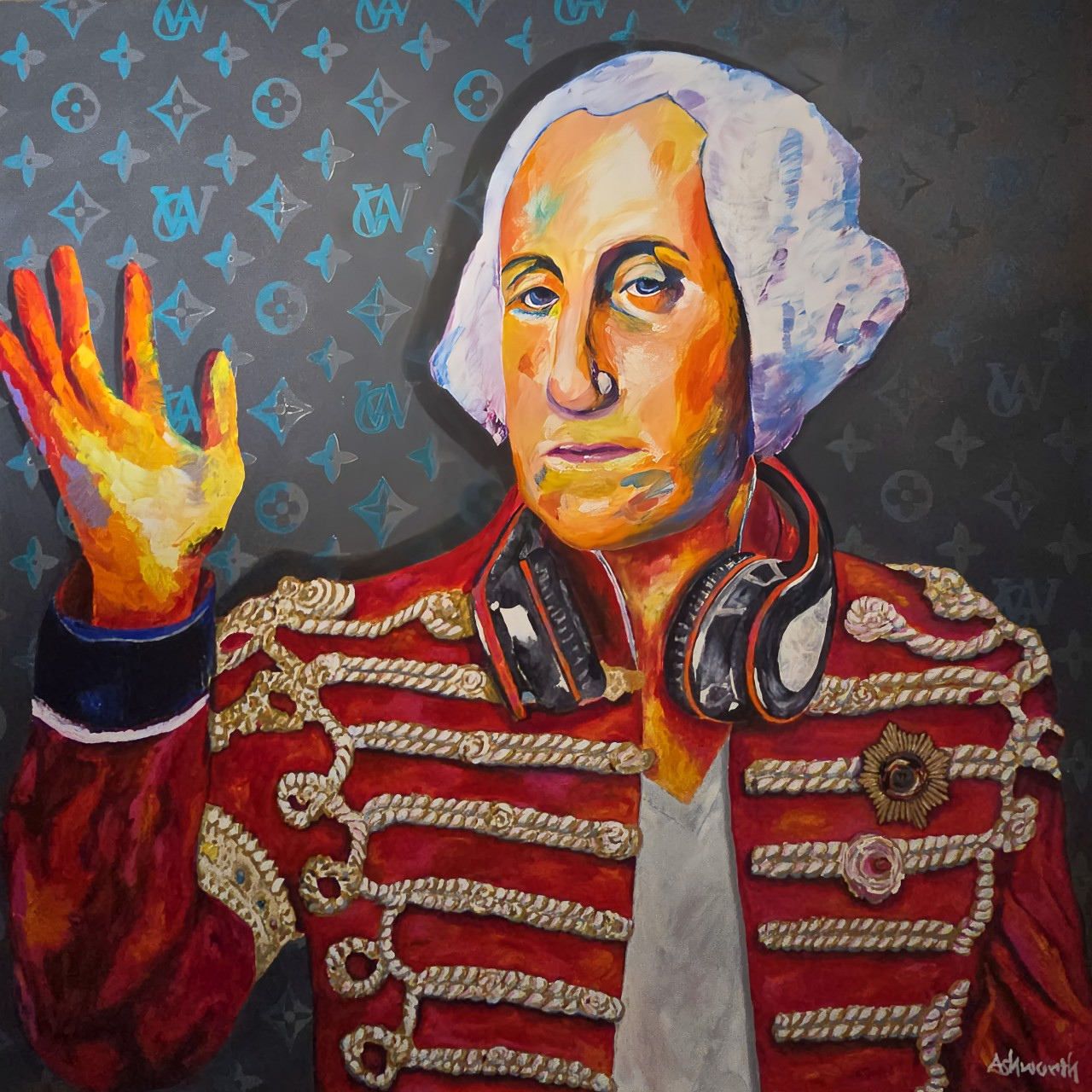 Revolutionary resonance - george washington rocks-original art