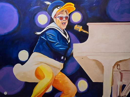 The quack-tastic, one-and only, sir elton john-original art